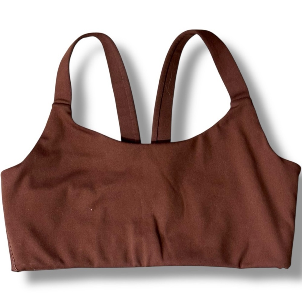 Girlfriend Collective Cocoa Racerback Supportive Thick Straps Sports Bra